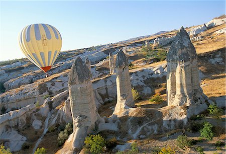 simsearch:841-02993526,k - La montgolfière au-dessus des formations rocheuses, Cappadoce, Anatolie, Turquie, Asie mineure, Asie Photographie de stock - Rights-Managed, Code: 841-02712028