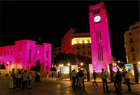 Place d'Etoile at night, Beirut, Lebanon, Middle East Fotografie stock - Rights-Managed, Codice: 841-02712050