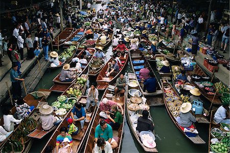 Floating market, near Bangkok, Thailand, Southeast Asia, Asia Stock Photo - Rights-Managed, Code: 841-02712166