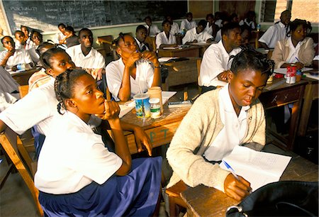 Students in classroom, secondary school, Ghana, West Africa, Africa Stock Photo - Rights-Managed, Code: 841-02712163