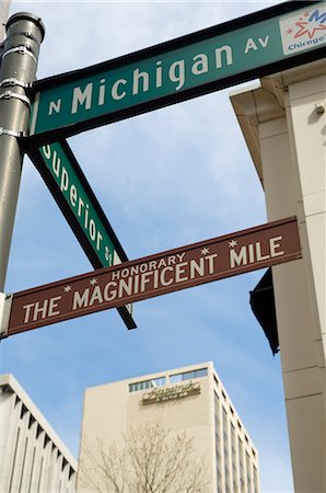 Michigan Avenue ou The Magnificent Mile, célèbre pour ses boutiques, Chicago, Illinois, États-Unis d'Amérique Photographie de stock - Rights-Managed, Code: 841-02712418