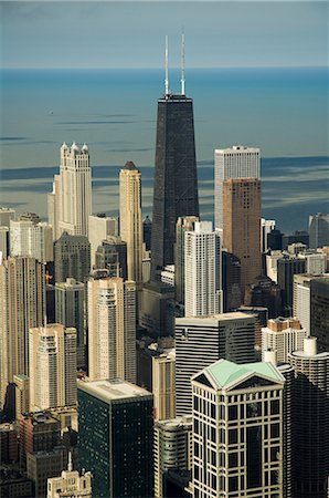 View of Chicago from the Sears Tower Sky Deck, Chicago, Illinois, United States of America Stock Photo - Rights-Managed, Code: 841-02712421