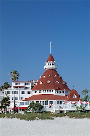 simsearch:841-02903017,k - San Diego's most famous building, Hotel del Coronado dating from 1888, San Diego, California, United States of America (U.S.A.), North America Stock Photo - Rights-Managed, Code: 841-02712727