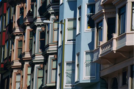 row of houses usa - 19th century terrace facades, San Francisco, California, United States of America Stock Photo - Rights-Managed, Code: 841-02712739