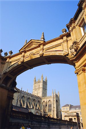 Bath Abbey, Bath, Avon and Somerset, England, UK Foto de stock - Direito Controlado, Número: 841-02712815