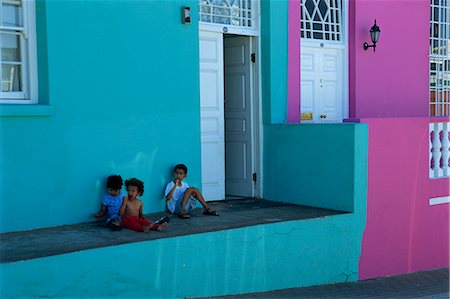 painted african house - House in the Bo-Kaap (Malay Quarter), Cape Town, Cape Province, South Africa, Africa Stock Photo - Rights-Managed, Code: 841-02712866