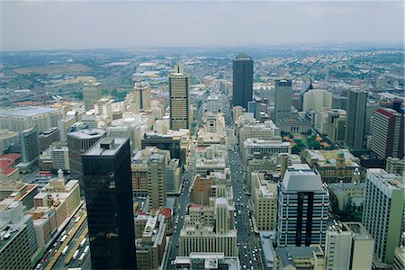 Aerial view of Johannesburg city centre Foto de stock - Con derechos protegidos, Código: 841-02712878