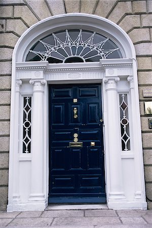 simsearch:841-02902768,k - Georgian doorway, Dublin, Eire (Republic of Ireland), Europe Fotografie stock - Rights-Managed, Codice: 841-02712895