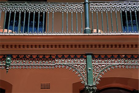 Detail of wrought iron decoration on a building in the historical district of The Rocks, Sydney, New South Wales, Australia, Pacific Foto de stock - Direito Controlado, Número: 841-02712993