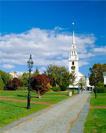 Trinity Church (1726), Newport, Rhode Island, United States of America Fotografie stock - Rights-Managed, Codice: 841-02713017