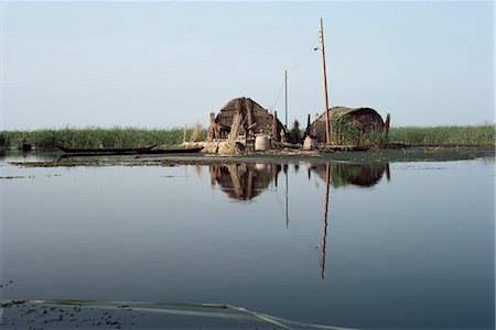 Reed maisons et bateaux, marais, Irak, Moyen-Orient Photographie de stock - Rights-Managed, Code: 841-02713064