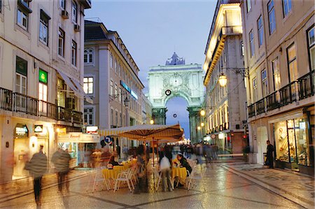 portugal tourist places - Rua Augusta, Lisbon, Portugal, Europe Stock Photo - Rights-Managed, Code: 841-02713089