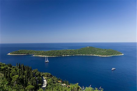 simsearch:841-02916203,k - Yacht moored off the Dalmatian coast, Croatia, Europe Fotografie stock - Rights-Managed, Codice: 841-02713100