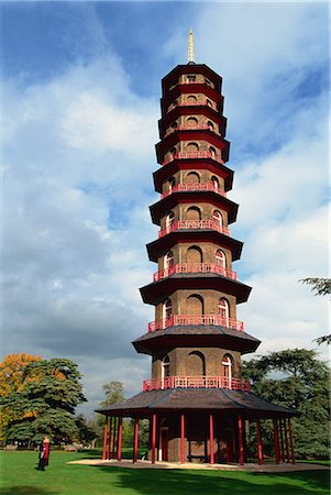 Exterior of the Pagoda in the Royal Botanic Gardens at Kew (Kew Gardens), UNESCO World Heritage Site, London, England, United Kingdom, Europe Stock Photo - Rights-Managed, Code: 841-02713147