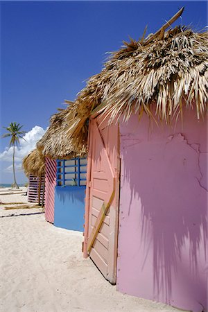Beach huts, Dominican Republic, Caribbean, West Indies Stock Photo - Rights-Managed, Code: 841-02713194