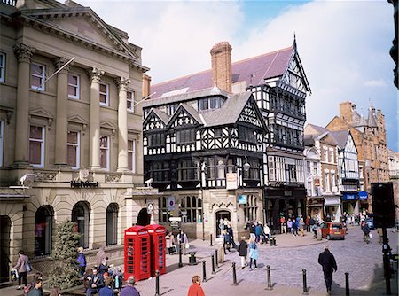 Eastgate Street, Chester, Cheshire, England, United Kingdom, Europe Fotografie stock - Rights-Managed, Codice: 841-02713392