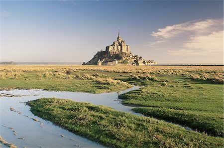 Mont St. Michel, UNESCO World Heritage Site, Basse Normandie, France, Europe Foto de stock - Con derechos protegidos, Código: 841-02713451