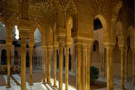 simsearch:841-05846027,k - The Court of the Lions in the Alhambra Palace in Granada, UNESCO World Heritage Site, Andalucia (Andalusia), Spain, Europe Foto de stock - Con derechos protegidos, Código: 841-02713460