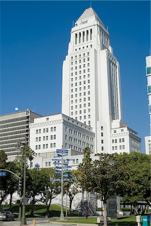 City Hall, Downtown, Los Angeles, California, United States of America, North America Foto de stock - Con derechos protegidos, Código: 841-02713583
