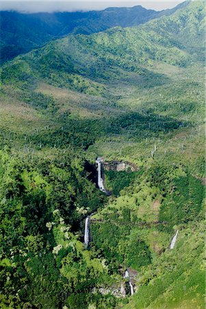 Vue aérienne de l'intérieur de l'île de Kauai, y compris le Waimea Canyon, Hawaii, États-Unis d'Amérique, l'Amérique du Nord Photographie de stock - Rights-Managed, Code: 841-02713593