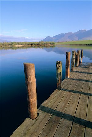 Keswick Landing Stage, Derwentwater (Derwent Water), Lake District National Park, Cumbria, England, UK Stock Photo - Rights-Managed, Code: 841-02713762