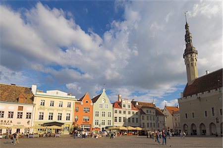 estonian (places and things) - Hôtel de ville de la vieille ville, vieille ville, Site du patrimoine mondial de l'UNESCO, Tallinn, en Estonie, pays baltes, Europe Photographie de stock - Rights-Managed, Code: 841-02713853