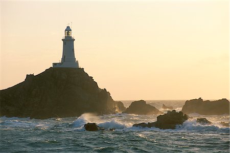 Corbiere lighthouse, St. Brelard-Corbiere Point, Jersey, Channel Islands, United Kingdom, Europe Foto de stock - Direito Controlado, Número: 841-02713886