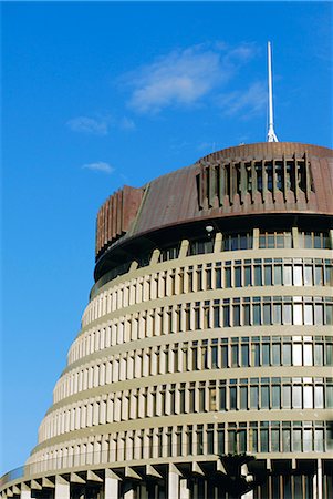 Parliament Building, known locally as the Beehive, Wellington, North Island, New Zealand Stock Photo - Rights-Managed, Code: 841-02713882