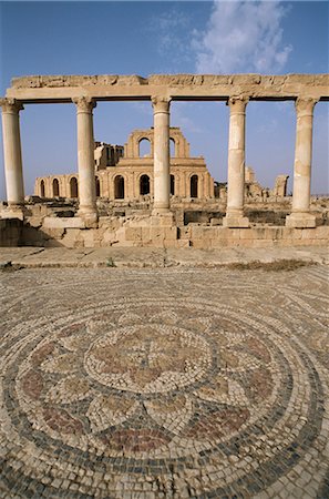 The theatre, Sabrata (Sabratha), UNESCO World Heritage Site, Tripolitania, Libya, North Africa, Africa Fotografie stock - Rights-Managed, Codice: 841-02720050