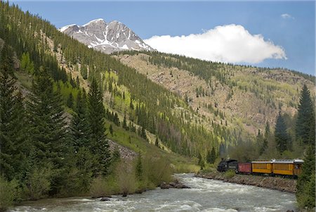 Durango and Silverton Train, Colorado, United States of America, North America Stock Photo - Rights-Managed, Code: 841-02720287