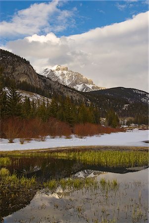 Vermilion Lakes, Banff National Park, UNESCO World Heritage Site, Rocky Mountains, Alberta, Canada, North America Foto de stock - Con derechos protegidos, Código: 841-02720321