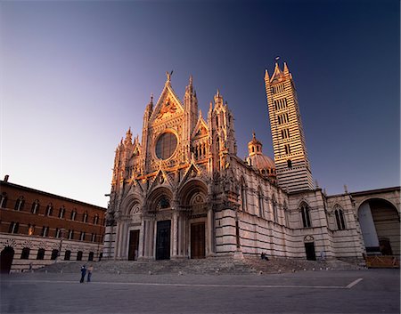 siena building - The Duomo (cathedral), dating from the 12th to 14th centuries, Siena, Tuscany, Italy, Europe Stock Photo - Rights-Managed, Code: 841-02720419