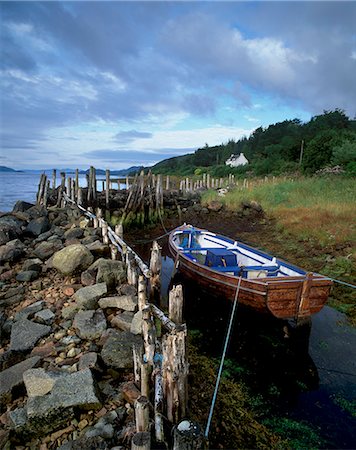 Boat, cottage and Loch Fyne near Furnace, Argyll and Bute, Scotland, United Kingdom, Europe Stock Photo - Rights-Managed, Code: 841-02720473