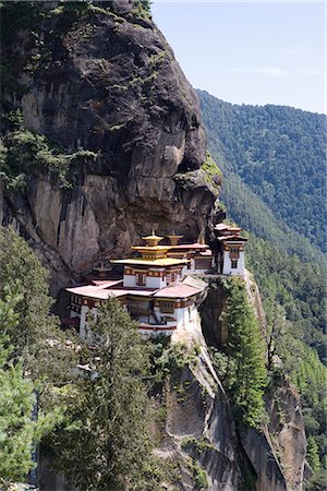 paro - Taktshang Goemba (Tiger's Nest) Monastery, Paro, Bhutan, Asia Stock Photo - Rights-Managed, Code: 841-02720534