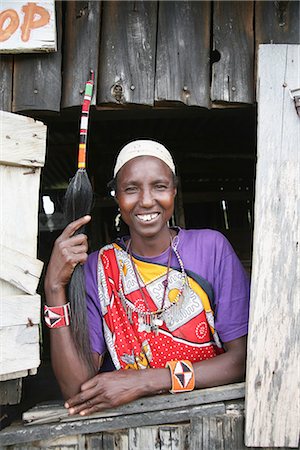 Masai woman, Masai Mara National Reserve, Kenya, East Africa, Africa Foto de stock - Con derechos protegidos, Código: 841-02720788