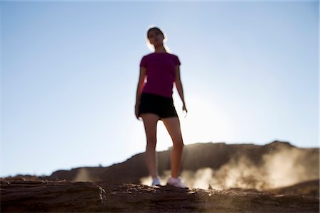 simsearch:841-02720994,k - Woman jogging, Monument Valley Navajo Tribal Park, Arizona Utah border, United States of America, North America Foto de stock - Con derechos protegidos, Código: 841-02720990
