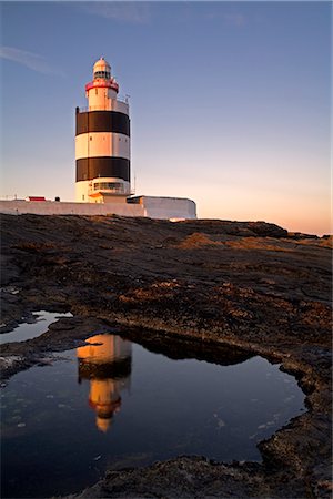 sunset ray - Crochet phare Head et Heritage Centre, comté de Wexford, Leinster, Irlande, Europe Photographie de stock - Rights-Managed, Code: 841-02721107