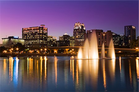 Fountain at Lake Lucerne, Orlando, Florida, United States of America, North America Stock Photo - Rights-Managed, Code: 841-02721186