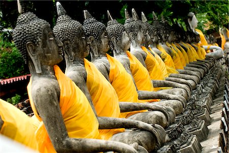 Buddha statues, Ayuthaya, Thailand, Southeast Asia, Asia Stock Photo - Rights-Managed, Code: 841-02721318