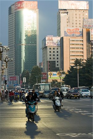 Early morning traffic, Kunming, Yunnan, China, Asia Stock Photo - Rights-Managed, Code: 841-02721357