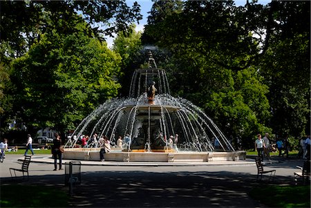 Fountain, Jardin Anglais, Geneva, Switzerland, Europe Foto de stock - Con derechos protegidos, Código: 841-02721444