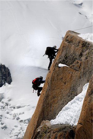 Mountaineers, climbers, Mont Blanc range, French Alps, France, Europe Stock Photo - Rights-Managed, Code: 841-02721483