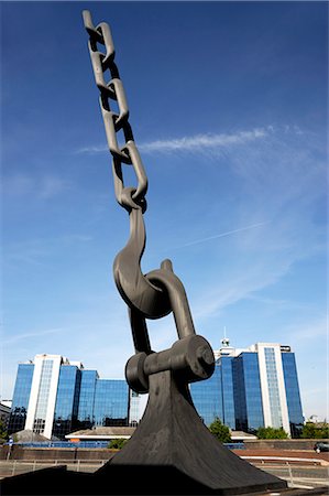 Sky Hook sculpture, Trafford Park, Manchester, England, United Kingdom, Europe Stock Photo - Rights-Managed, Code: 841-02721528