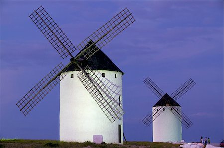 Windmills, Campo de Criptana, La Mancha, Spain, Europe Stock Photo - Rights-Managed, Code: 841-02721641