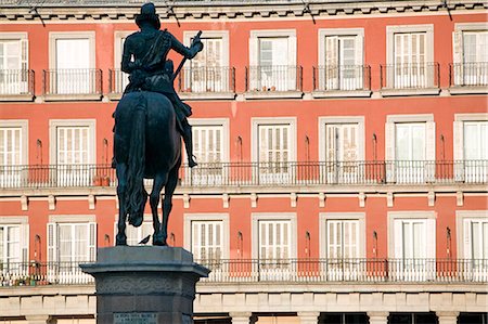 rider horse backside - Plaza Mayor, Madrid, Spain, Europe Stock Photo - Rights-Managed, Code: 841-02721711