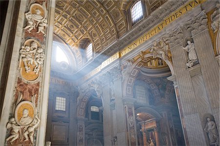 L'intérieur, de la basilique Saint-Pierre, Vatican, Rome, Lazio, Italie, Europe Photographie de stock - Rights-Managed, Code: 841-02721752