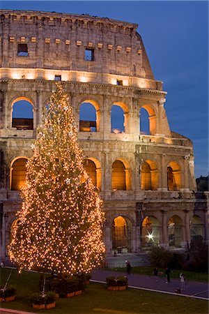 Colisée à Noël temps, Rome, Lazio, Italie, Europe Photographie de stock - Rights-Managed, Code: 841-02721789