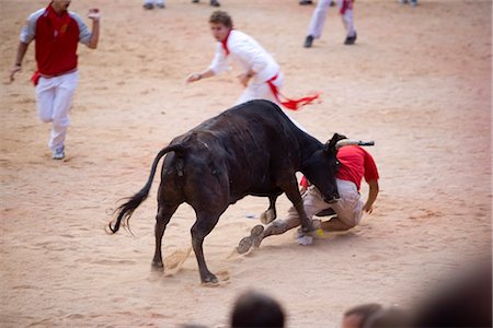 pamplona - Bull fighting, San Fermin festival, Plaza de Toros, Pamplona, Navarra, Spain, Europe Foto de stock - Con derechos protegidos, Código: 841-02721865