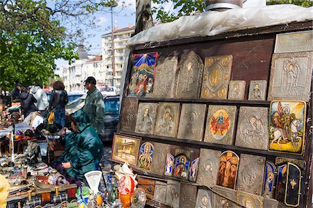 Icônes à Aleksander Nevski Eglise marché, Sofia, Bulgarie, Europe Photographie de stock - Rights-Managed, Code: 841-02721986