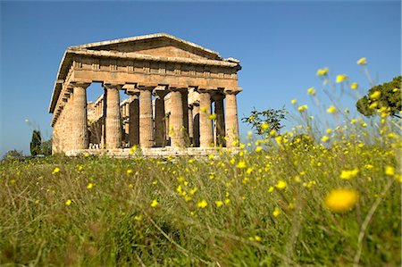 Temple of Poseidon (Neptune), Paestum, UNESCO World Heritage Site, Campania, Italy, Europe Foto de stock - Con derechos protegidos, Código: 841-02722136